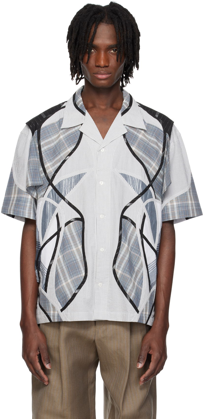 Сорочка Craig Green Craig Green Patchwork Short Sleeve Shirt Різнокольоровий | CGSS25CWOSHI57