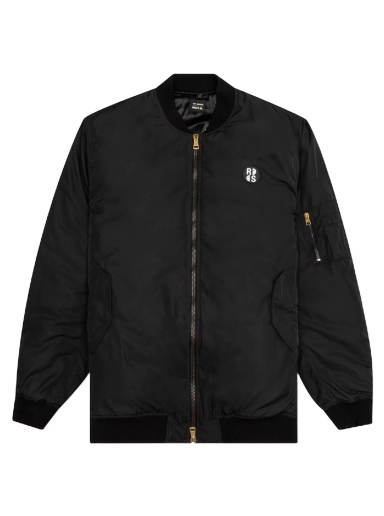 Куртка бомбер RAF SIMONS Bomber Jacket With Print And Badge чорний | 224-621-30060-0099