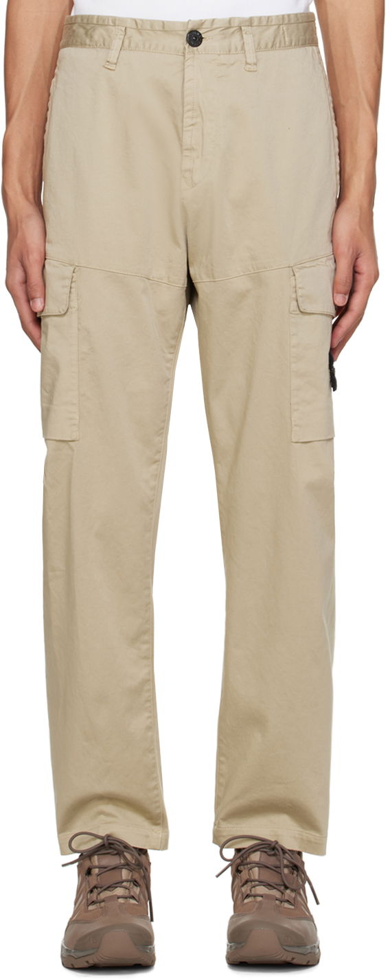 Штани карго Stone Island Patch Cargo Pants бежевий | 801531012