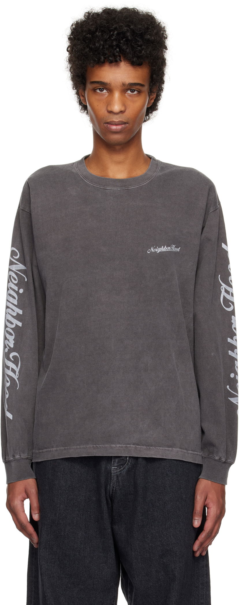 Футболка Neighborhood Neighborhood NH LS-12 Long Sleeve T-Shirt Сірий | 242PCNH-LT12