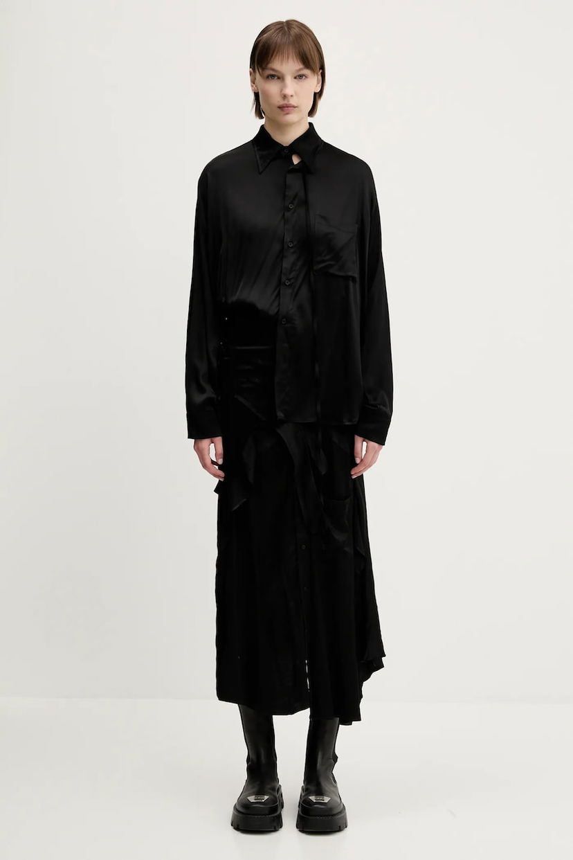 Сорочка Ottolinger Ottolinger Deconstructed Satin Maxi Dress чорний | 111.501911.02