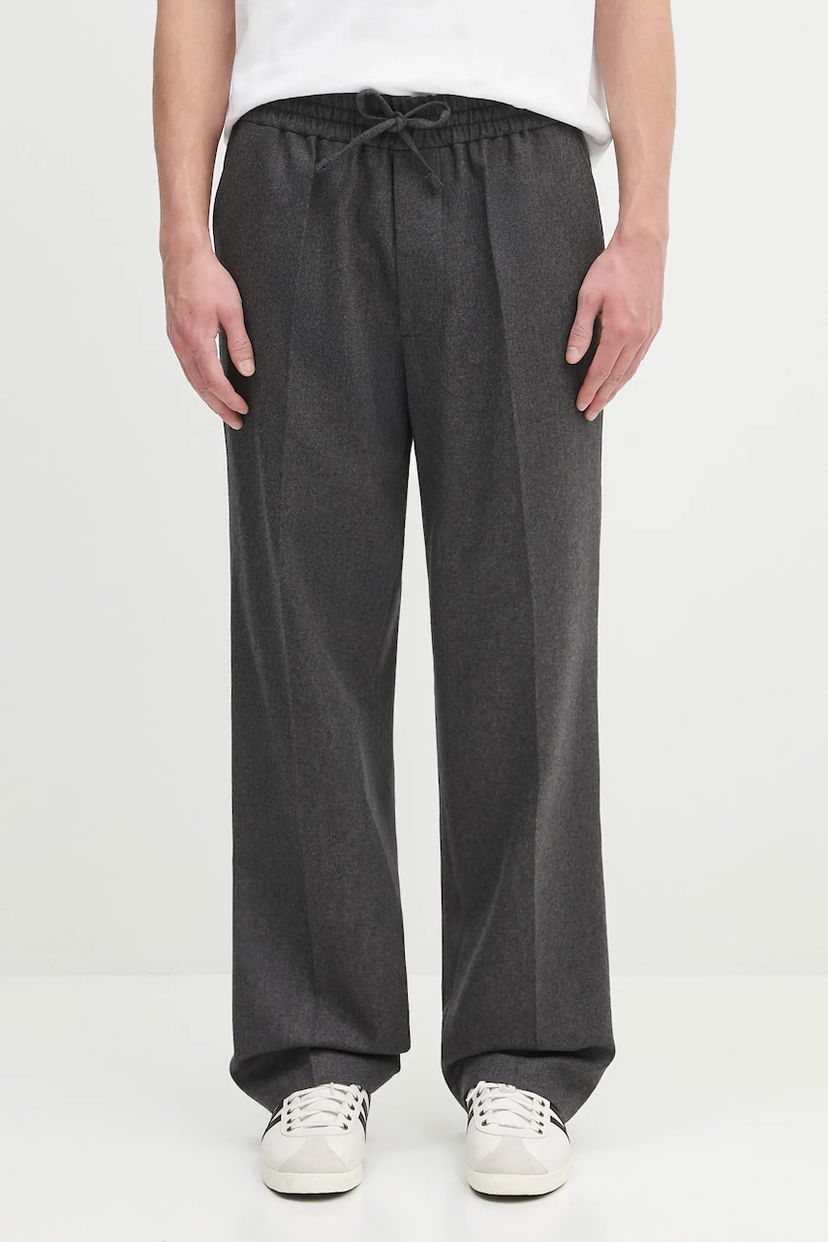 Штани Drôle de Monsieur Drôle de Monsieur Le Pantalon ...lastiquE Flanelle Wool Trousers Сірий | H.BP191.WV008