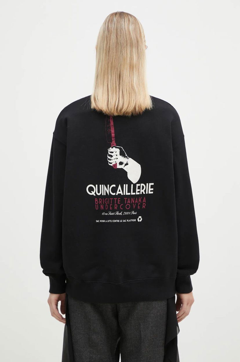 Світшоти UNDERCOVER Black Printed Sweatshirt чорний | UC2D1894.3