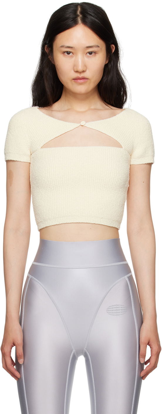 Кроп-топи Alexander Wang Cutout T-Shirt by alexanderwang.t білий | 4KC3231035