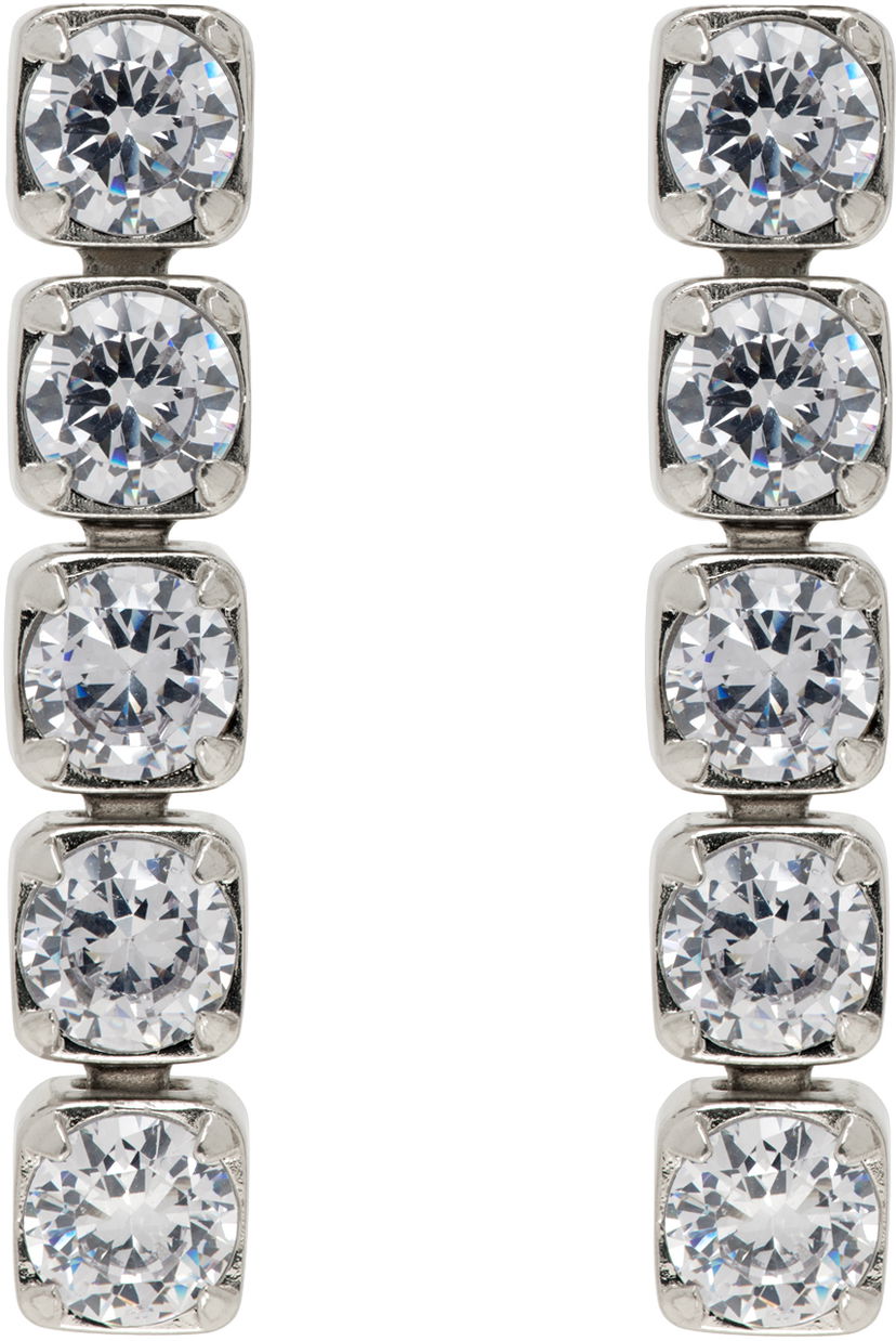 Сережки Jil Sander Crystal Earrings "Silver" Металік | J11VG0068_P6734