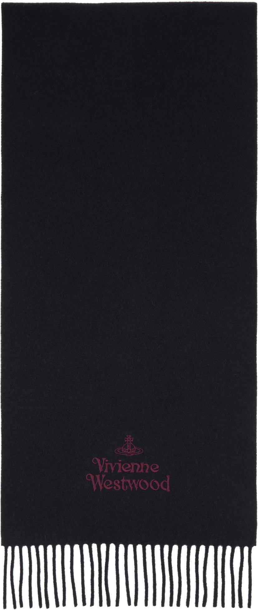 Шарф Vivienne Westwood Embroidered Scarf чорний | 81030007-W00Q7-