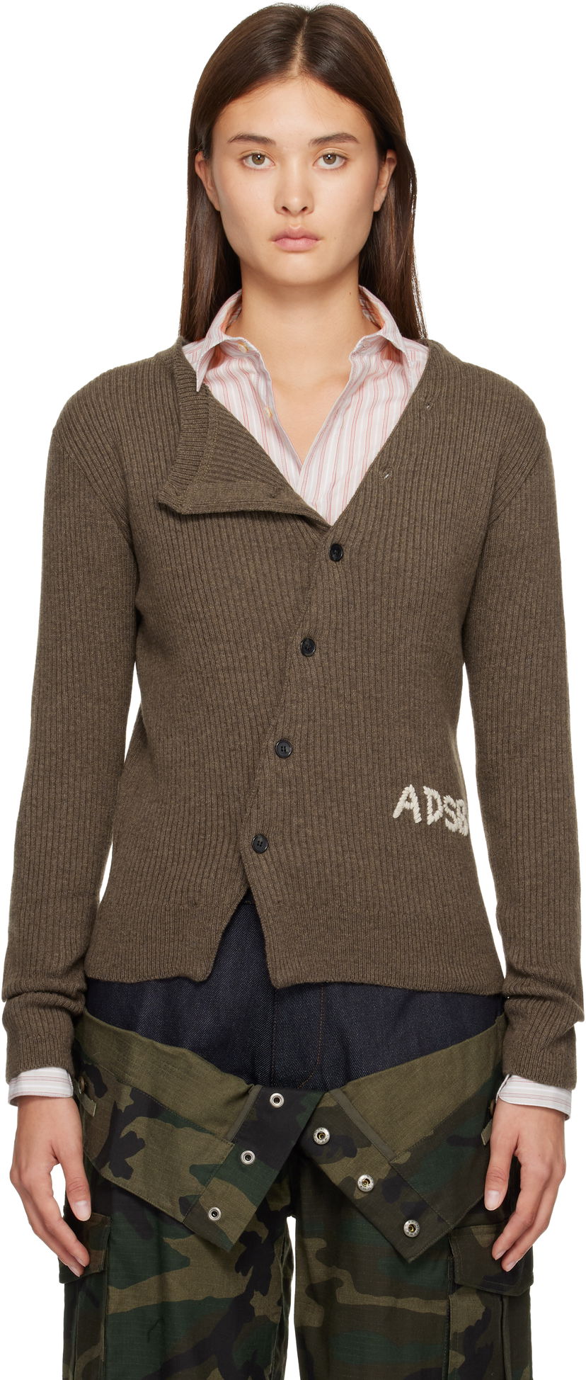 Cветр Andersson Bell Hand Stitched Basic Cardigan Коричневий | atb1400w