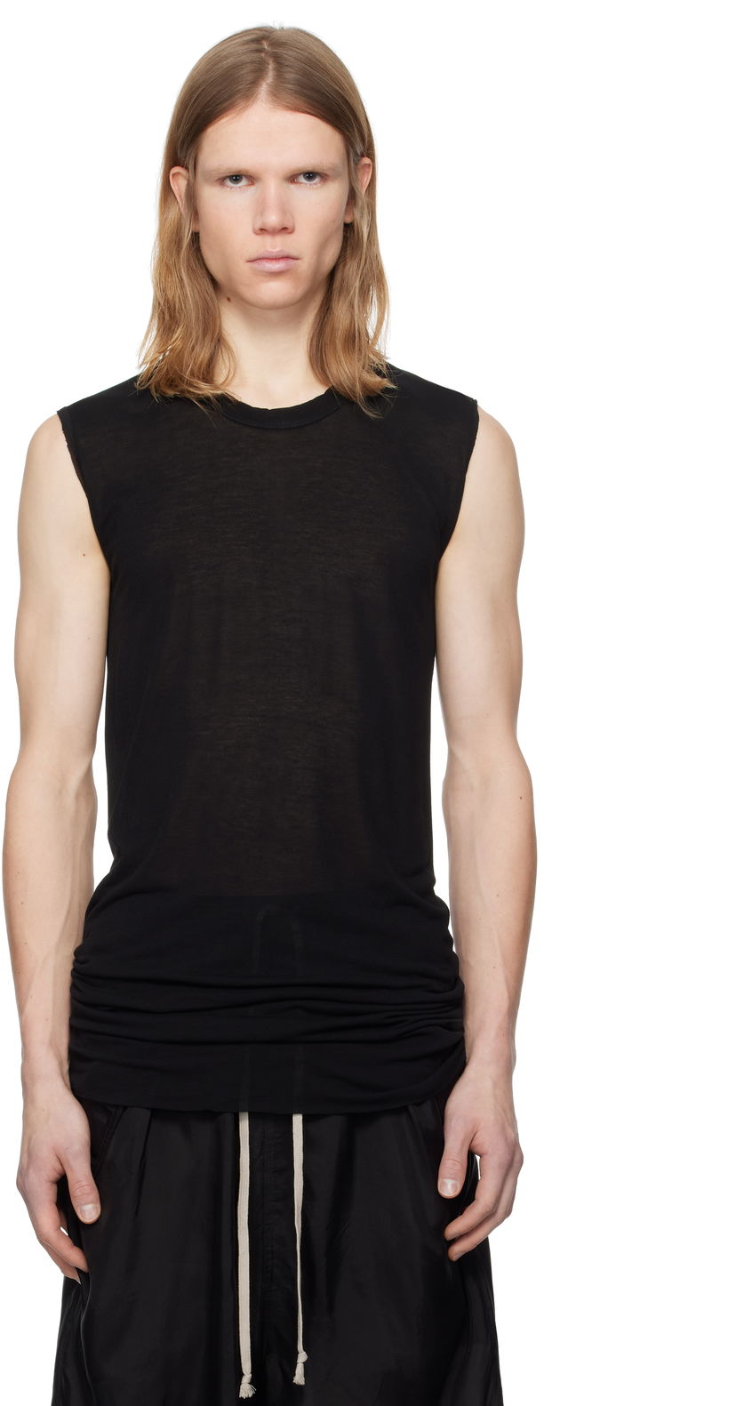 Безрукавка Rick Owens Rick Owens Hollywood Basic SL Tank Top чорний | RU01E5151 JS