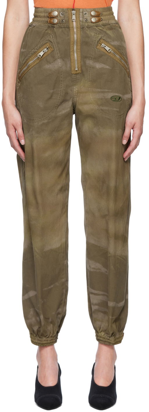 Штани карго Diesel P-Aucuba-Treat Khaki Cargo Trousers Зелений | A06766 0JKKF