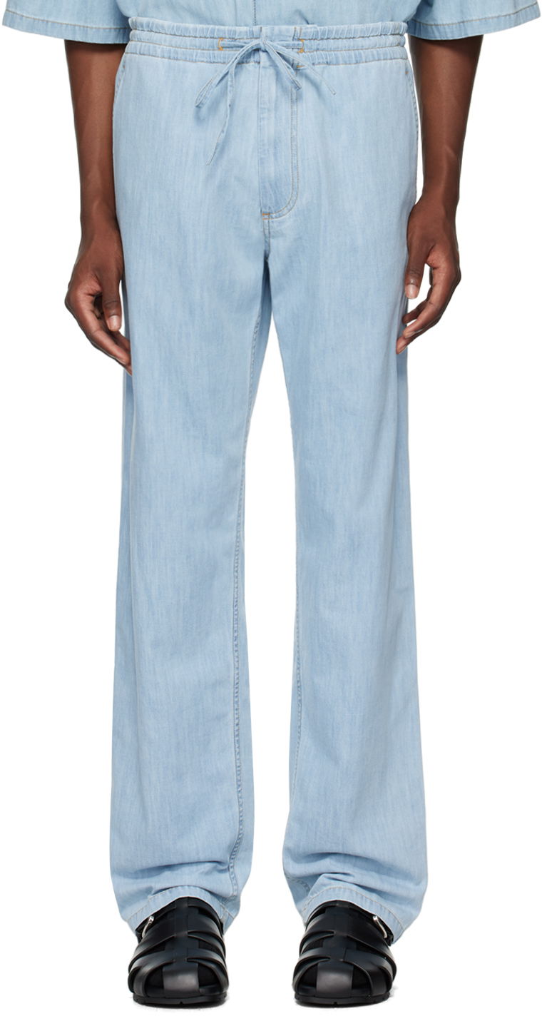 Джинси Bottega Veneta Light Bleached Elasticized Jeans Синій | 799731 V3N60 4946