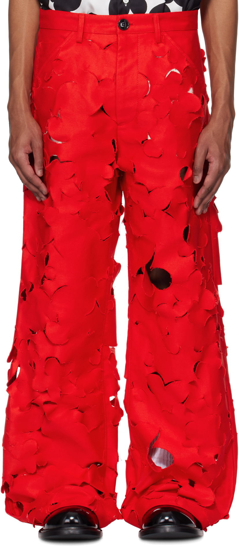 Штани Marni Marni Cut-Out Cargo Pants Червоний | PUMU0287S0 USR012