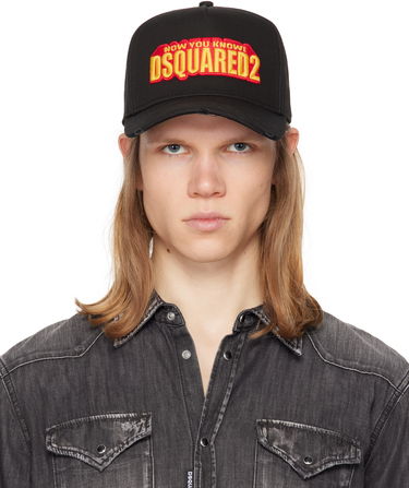 Кепка DSQUARED2 Dsquared2 Logo Patch Cap чорний | BCM0901-05C00001-2124, 0