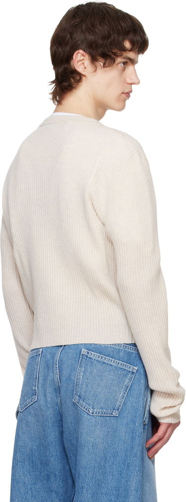 Cветр JW Anderson JW Anderson Cropped Button Trim Sweater бежевий | KW1324-YN0411, 2