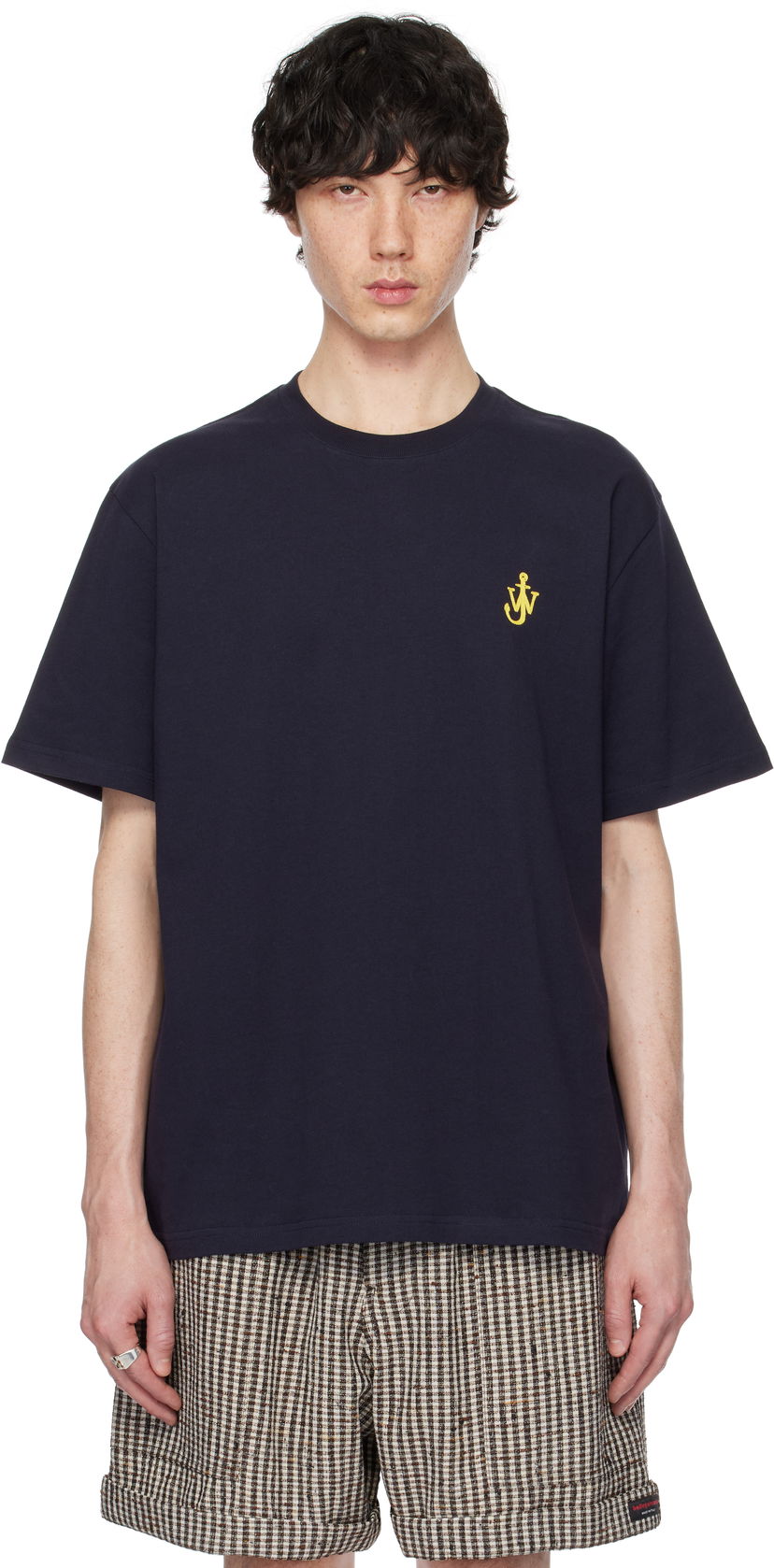 Футболка JW Anderson JW Anderson Anchor T-Shirt темно-синій | JT0257-PG1510