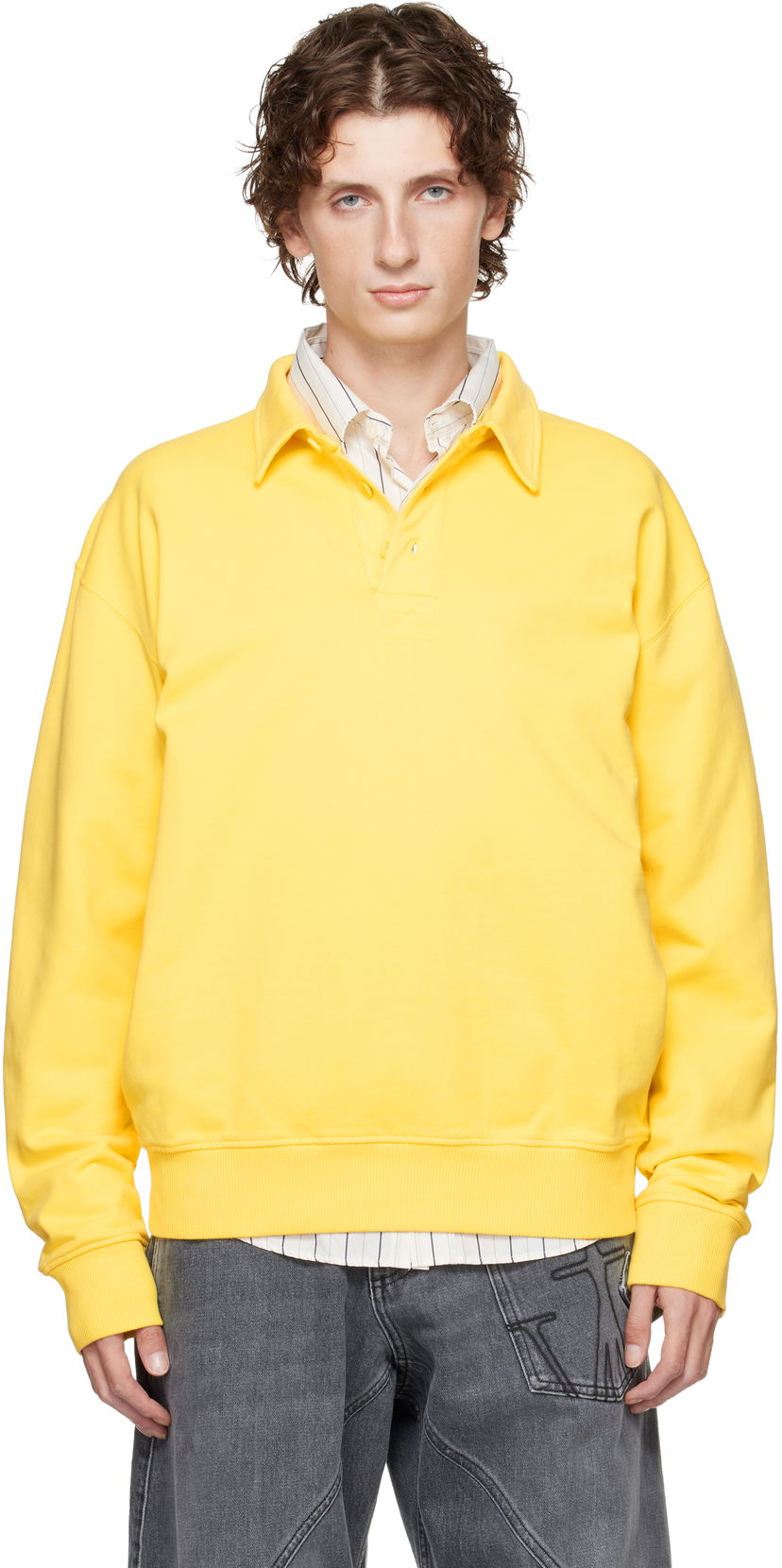 Світшоти JW Anderson JW Anderson Rugby Sweatshirt Polo Жовтий | JO0275-PG1632