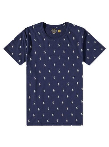 Футболка Polo by Ralph Lauren All Over Pony Sleepwear Tee темно-синій | 714899612006
