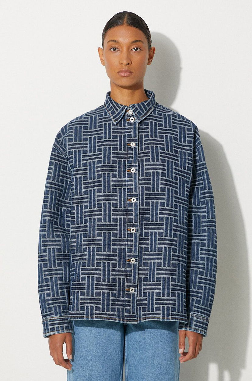 Сорочка KENZO Dropped Shoulders Shirt Relaxed Синій | FE62DC2476J3.DS