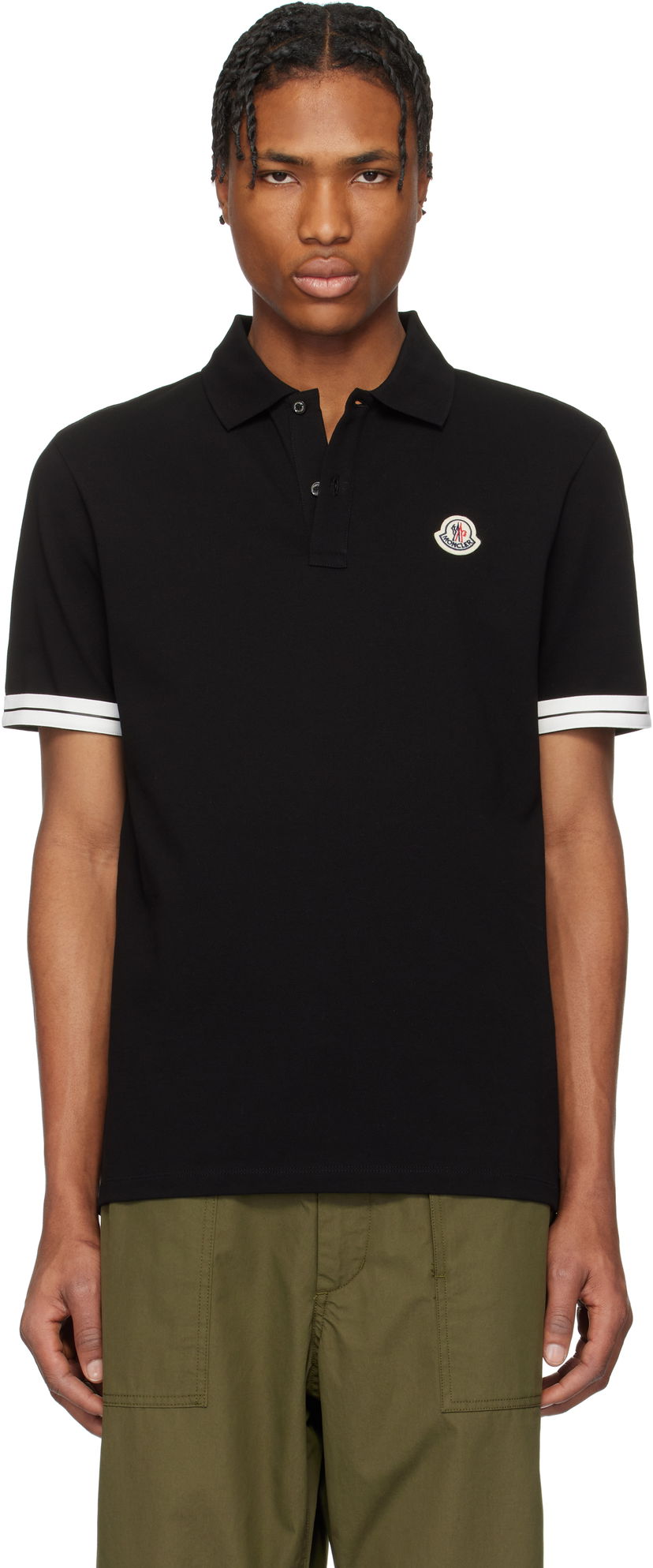 Сорочка поло Moncler Moncler Archivio Short Sleeve Polo чорний | K10918A0002789ALK