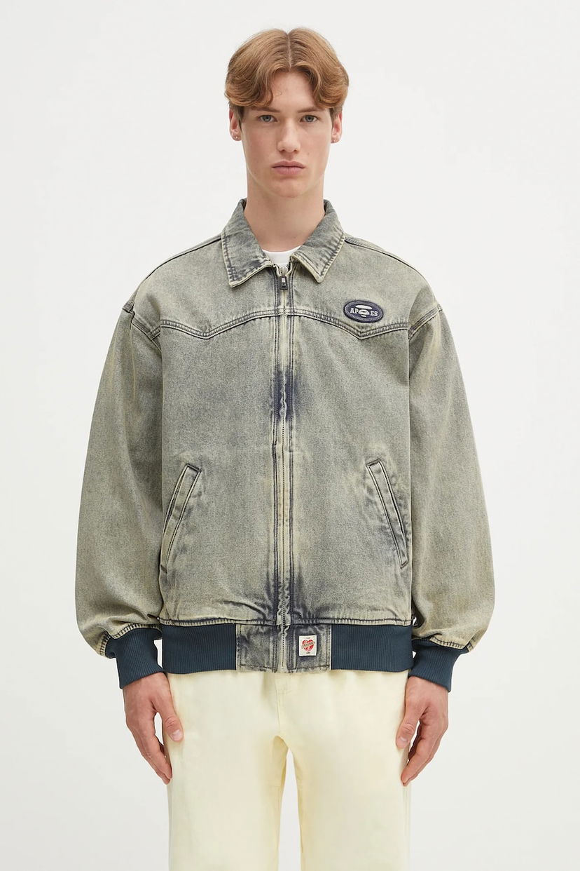 Куртка бомбер AAPE by A Bathing Ape AAPE Main Light Weight Denim Jacket Сірий | AAPLJM7706XAO