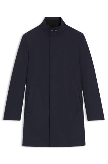 Пальто BOSS Washable Coat with Concealed Closure темно-синій | 50546964