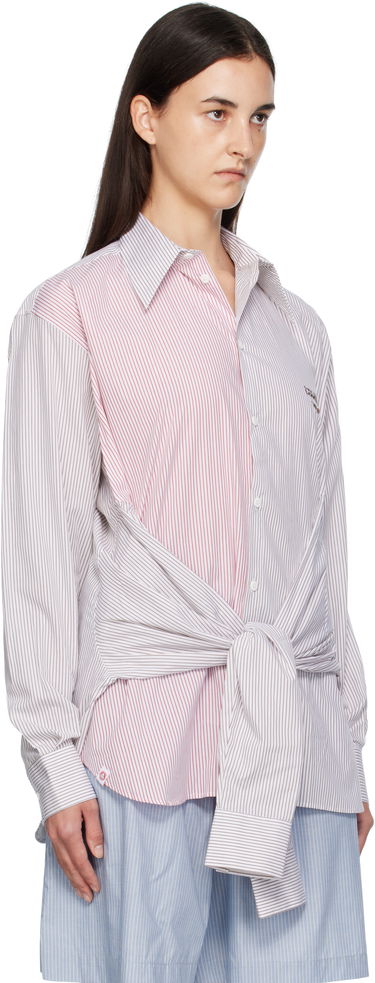 Сорочка Charles Jeffrey Loverboy Charles Jeffrey LOVERBOY Long Sleeve Striped Split-Panel Tie-Front Button-Up Shirt Різнокольоровий | 52070402, 1