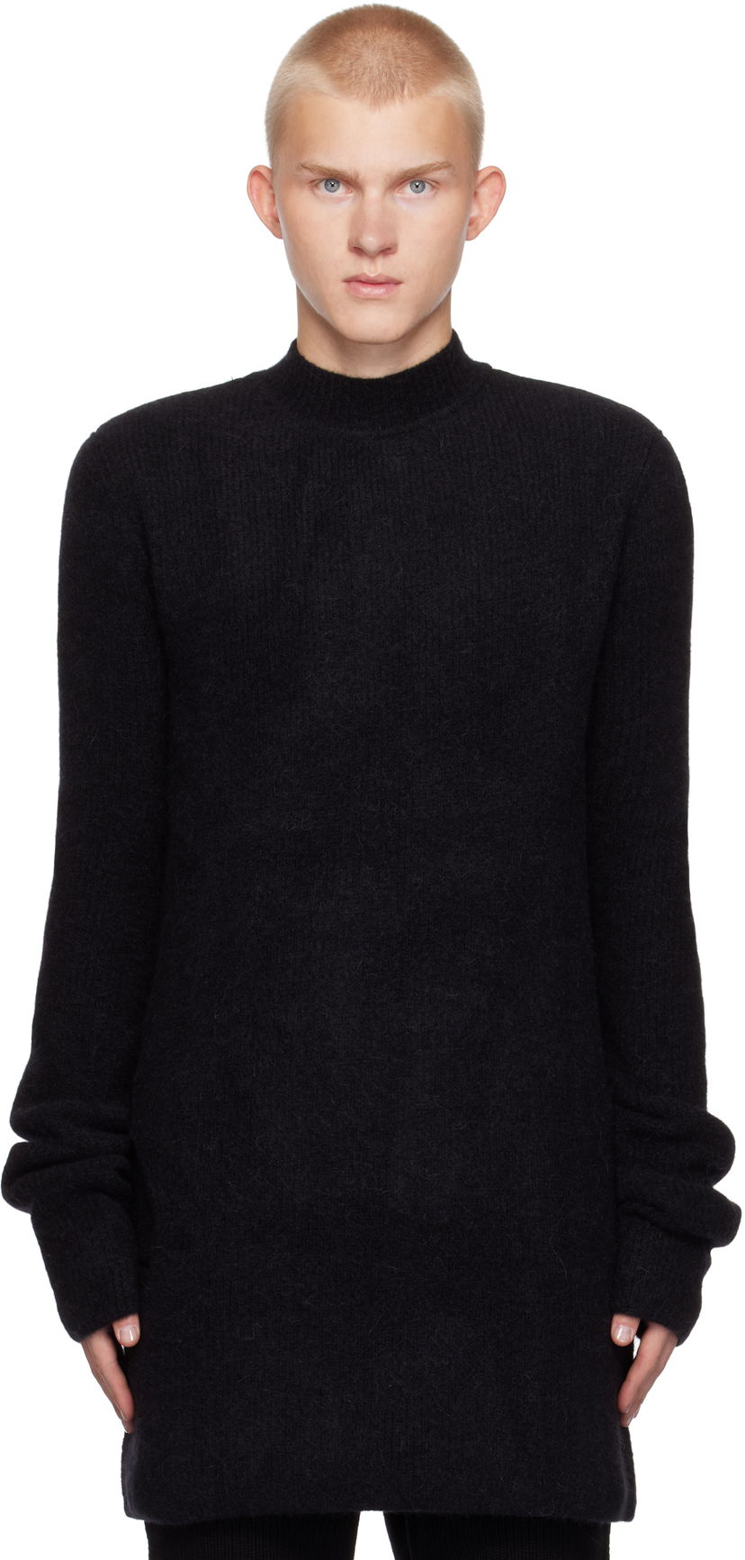 Cветр Rick Owens Alpaca Knit Sweater чорний | RR02D6695 KWP