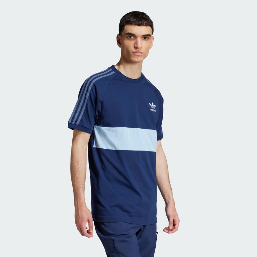 Футболка adidas Performance 3-Stripes Panel T-Shirt Синій | JD4276