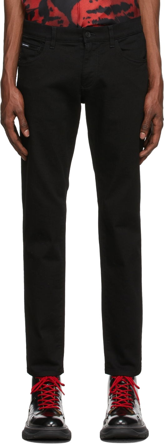 Джинси Dolce & Gabbana Black Stretch Skinny Jeans чорний | GY07CD G8CN9