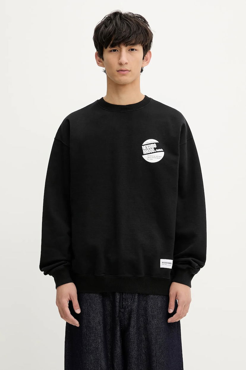 Світшоти Neighborhood NEIGHBORHOOD Classic Long Sleeve Sweatshirt with Graphic чорний | 251FPNH.CSM01