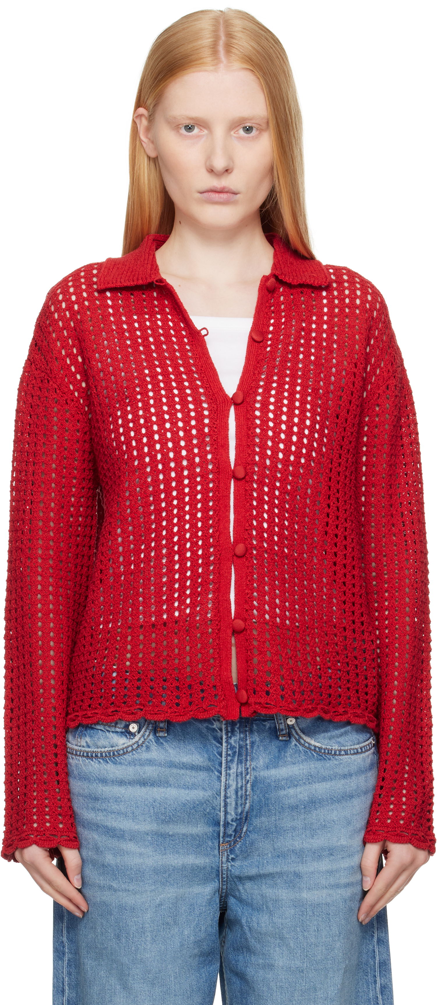 Cветр rag & bone Rag & Bone Khloe Knit Cardigan Червоний | WAS25P020BR20, 0
