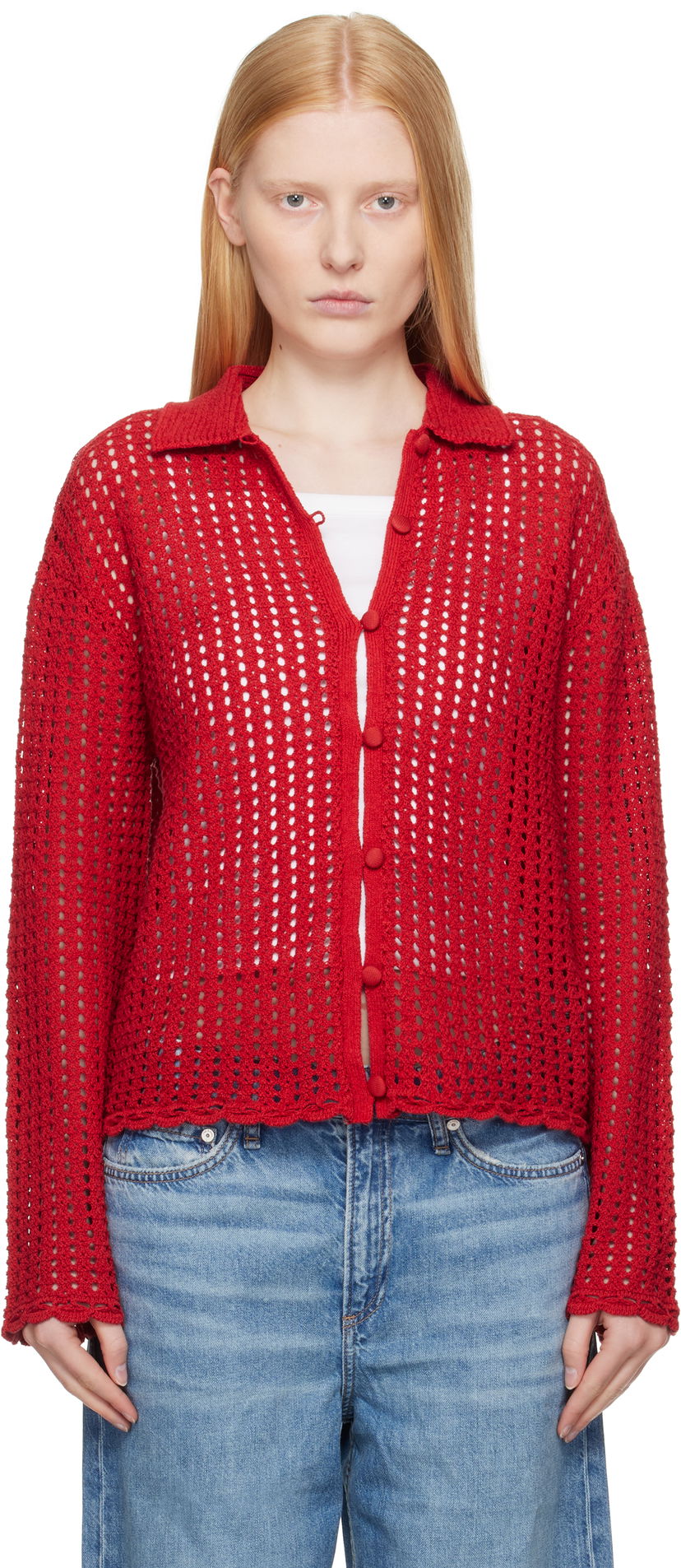 Cветр rag & bone Rag & Bone Khloe Knit Cardigan Червоний | WAS25P020BR20