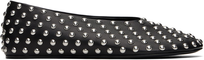 Кросівки та взуття Jil Sander Jil Sander Studded Leather Ballerina Flats чорний | J15WZ0026_P8173