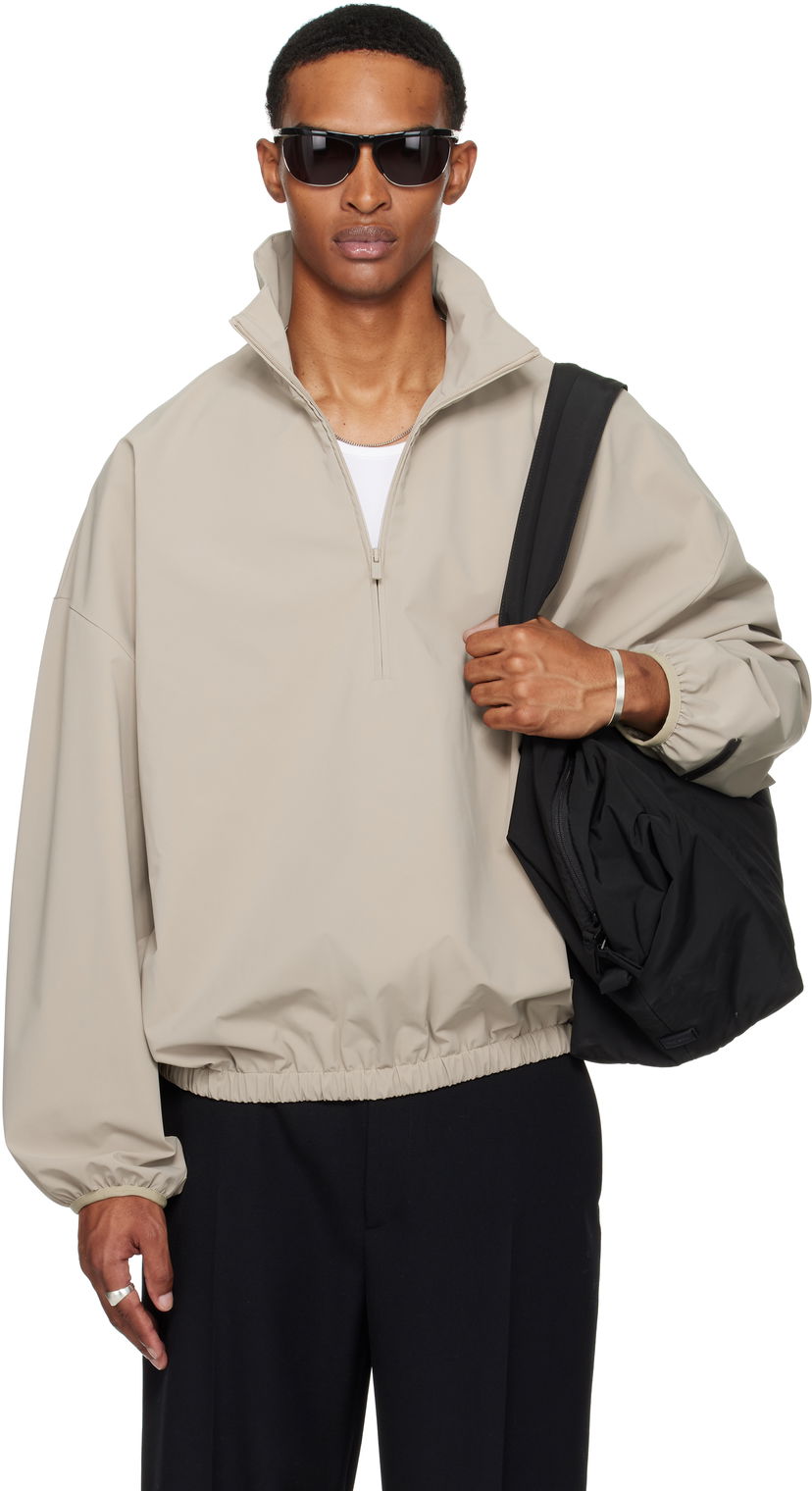 Куртка Fear of God Fear of God ESSENTIALS Sporty Half-Zip Jacket бежевий | 202SP256721F