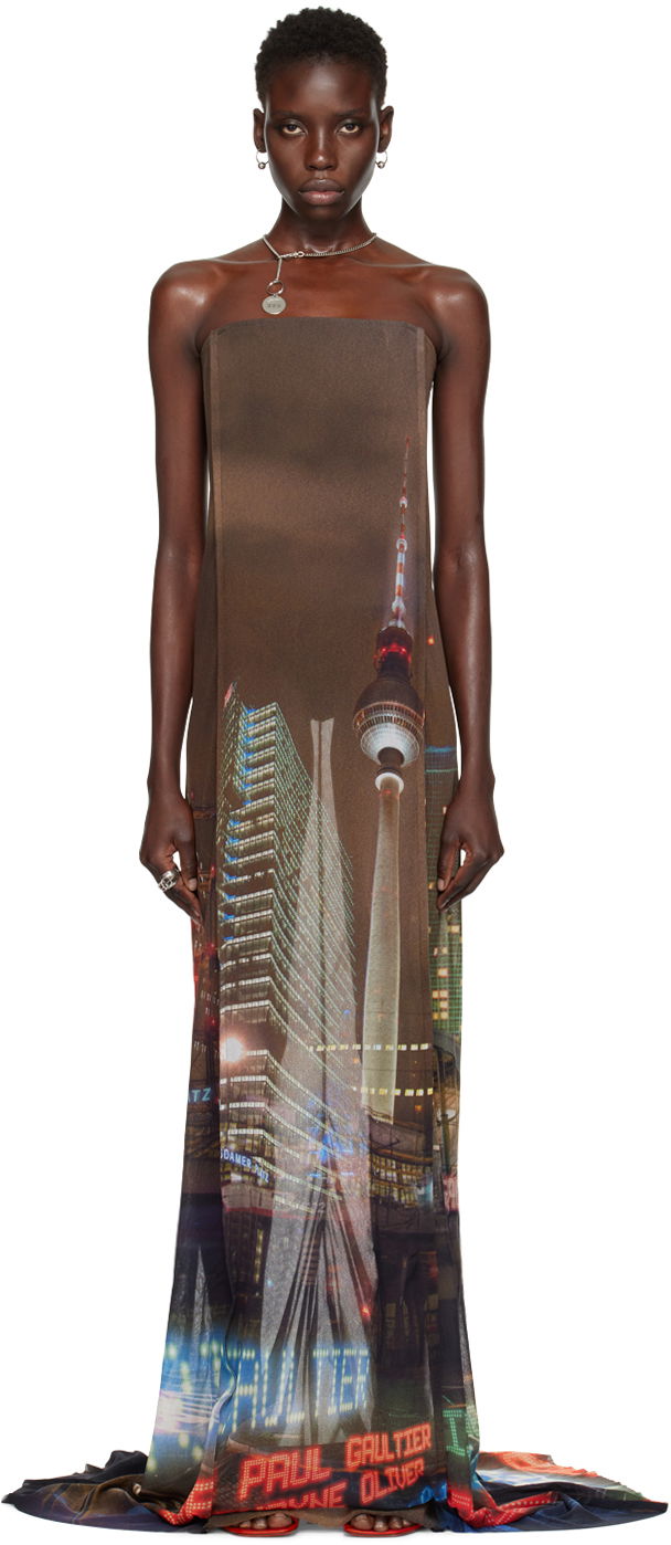 плаття Jean Paul Gaultier Shayne Oliver Edition Maxi Dress Різнокольоровий | 24/27-F-RO181-T551-60405030