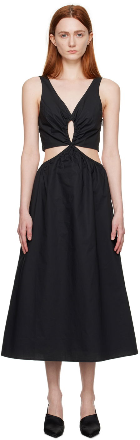 плаття Anine Bing Cutout Detail Midi Dress чорний | A-02-1391-000