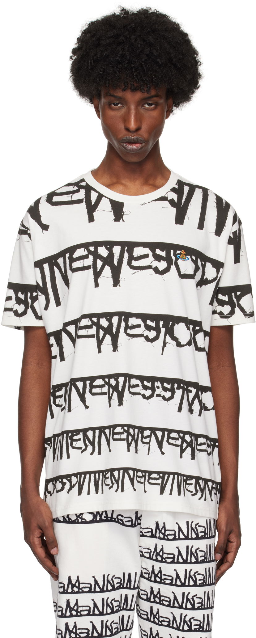 Футболка Vivienne Westwood Classic Print T-Shirt білий | 3G01001F-J006L-