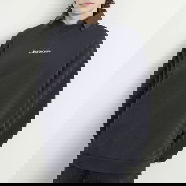 Світшоти Balenciaga Logo Layered Collar Sweatshirt темно-синій | 850363-TTVJ2-1569, 5