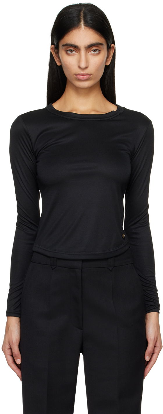 Футболка Anine Bing Jane Long Sleeve T-Shirt чорний | A-08-4408-000