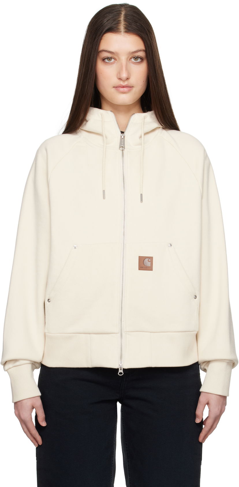 Світшоти Carhartt WIP Carhartt WIP Eldon Zip-Up Hoodie білий | I034374 05XX