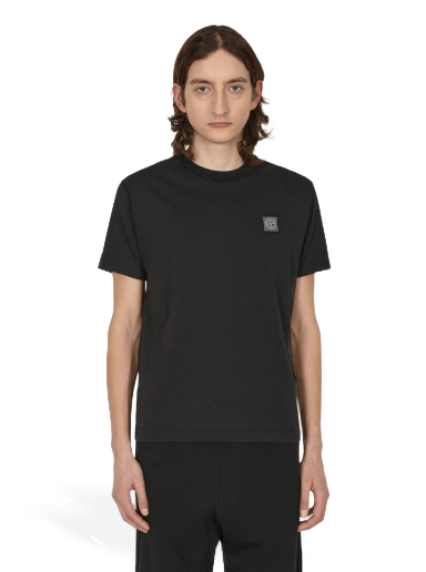 Футболка Stone Island Garment Dyed Logo T-Shirt чорний | MO101523757 A0029
