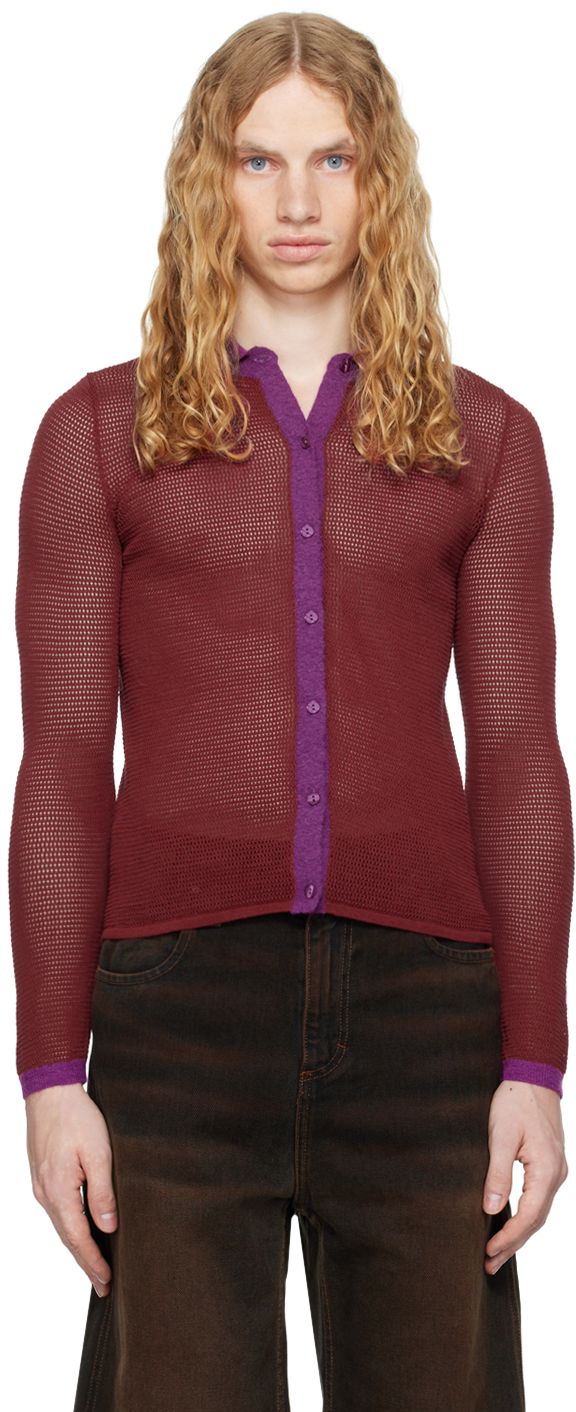Сорочка Eckhaus Latta Long Sleeve T-shirt Червоний | 8087-EL-PF24-O - ORCHID