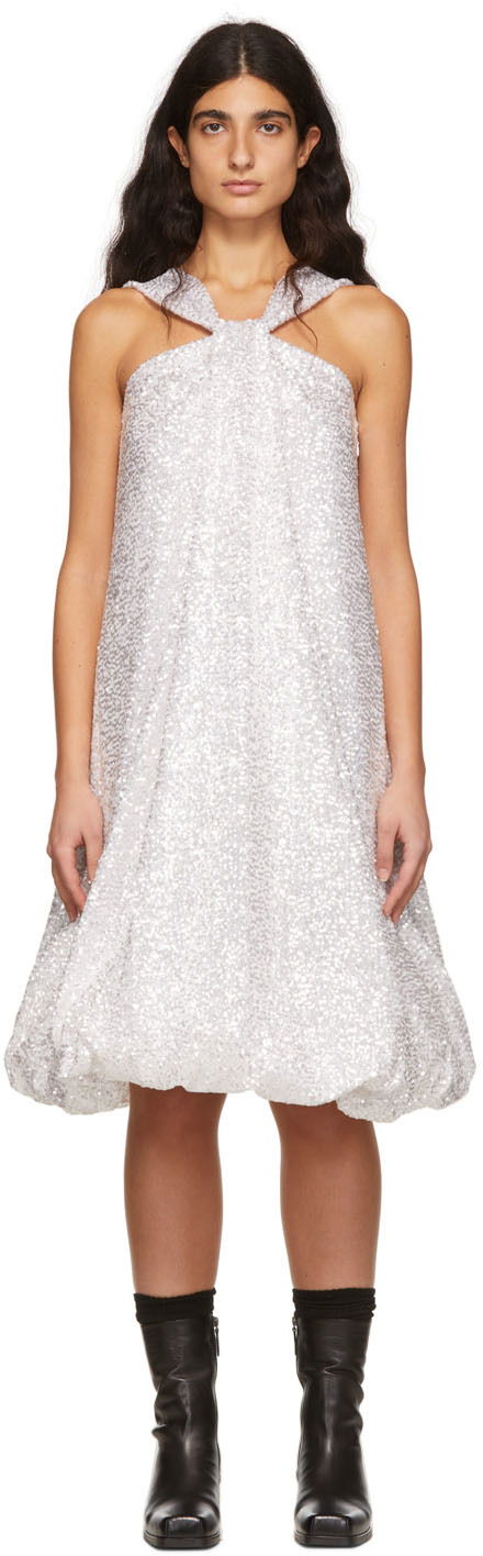 плаття We11done We11done Sequin Bubble Dress Металік | WD-OP1-22-182-W-WH