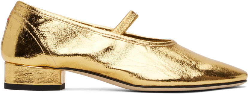 Догляд за взуттям Aeyde Aeyde Pippa Leather Ballerina Flats Металік | A11-FL-GLVR25RO126-SS25-902-068
