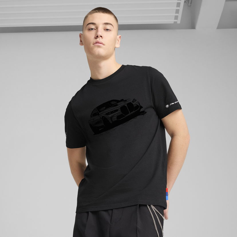 Футболка Puma BMW M Motorsport Essentials Graphic T-Shirt чорний | 630633_01