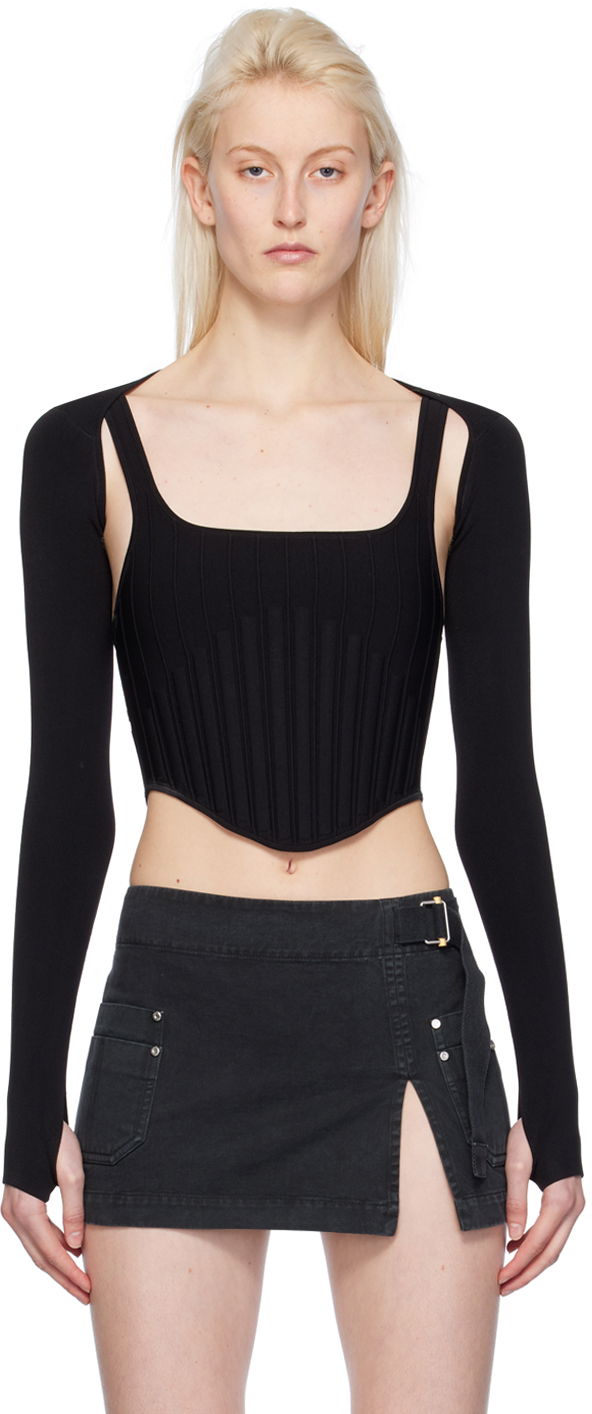 Спідниця Dion Lee Ventral Compact Corset Top чорний | A7772PS24