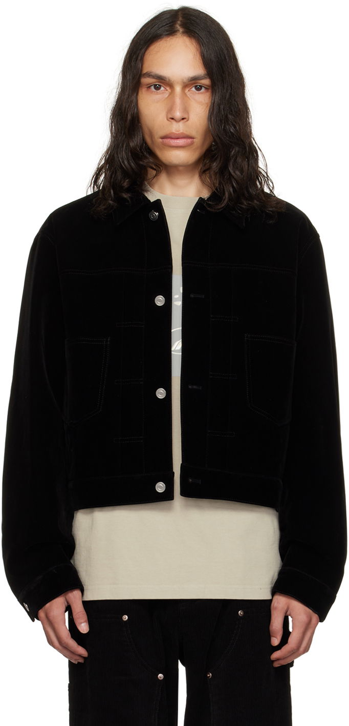 Куртка We11done We11done Velvet Crop Jacket чорний | WD-JK3-23-041-M-BK