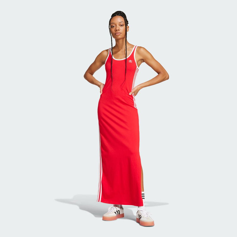 плаття adidas Performance 3-Stripes Tank Maxi Dress Червоний | JD4620
