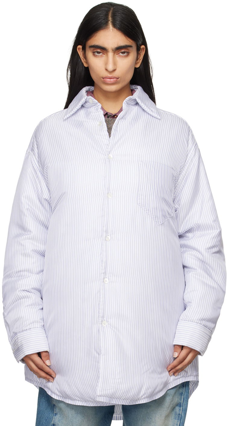 Сорочка Maison Margiela Padded Stripe Shirt Синій | S50DT0040 M35204