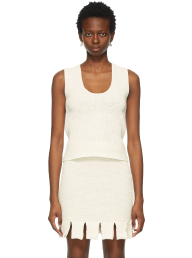 Безрукавка Bottega Veneta Mesh Tank Top бежевий | 656576 V0S90