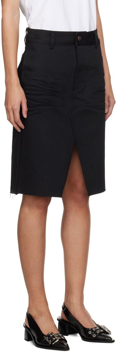 Спідниця We11done We11done Raw Edge Midi Skirt чорний | WD-DS0-24-303-W-BK, 1